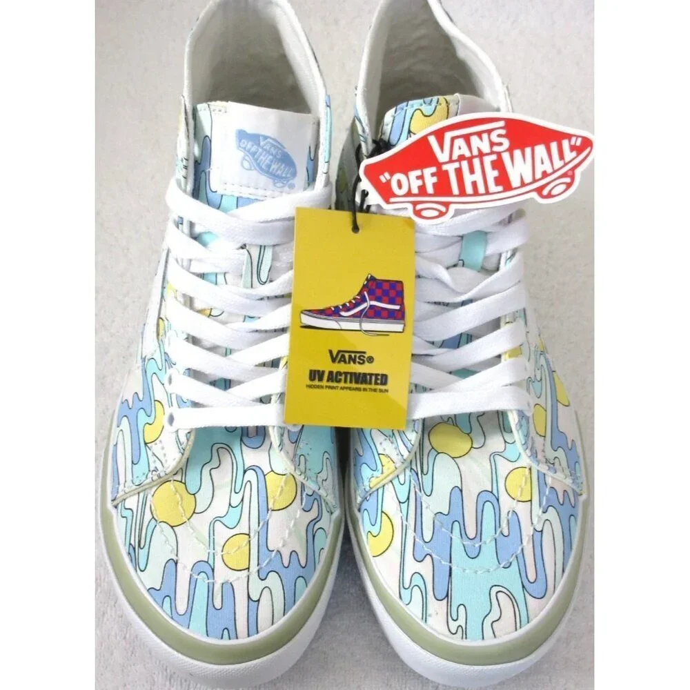 Vans Women's Sk8-Hi Tapered Uv Ink Sunwaves Platform Canvas Shoes Size 6.5 NIB